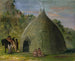 Lodge de Wichita couvert de prairie - George Catlin — Ansicht des Kunstwerks
