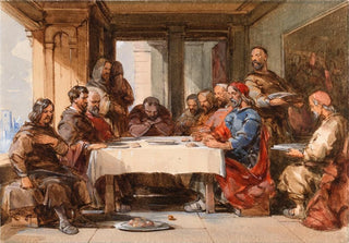 George Cattermole - Monks at a Table.webp