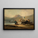 Chinesische Szene Boote in der Nähe des Sees - George Chinnery — gerahmtes Bild an der Wand