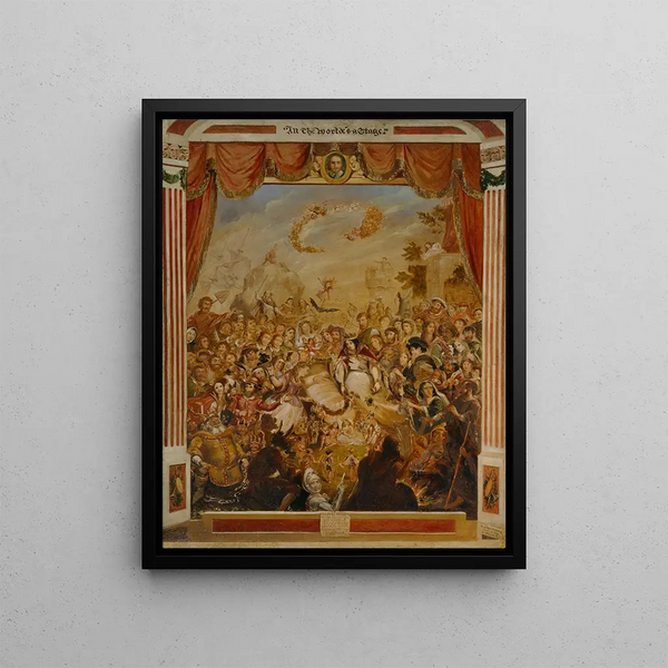 George Cruikshank - The First Appearance of William Shakespeare on the Stage of the Globe Theatre.webp