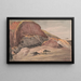 near Weston-Super-Mare with Steep Holme Island - George Cumberland — framed artwork on a wall