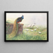 Pfau mit schwarzen Flügeln - George Edward Lodge — gerahmtes Bild an der Wand
