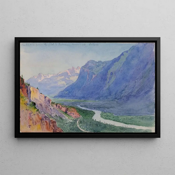 George Elbert Burr - The Rhone from the Path to Salvari Switzerland.webp