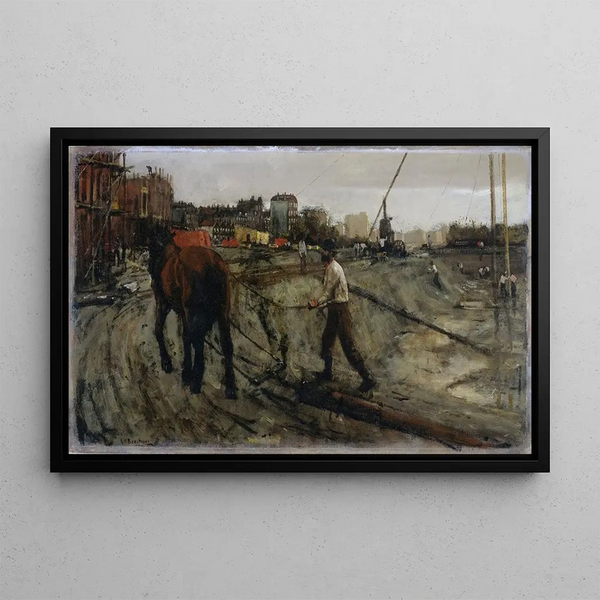 Baustellen - George Hendrik Breitner — gerahmtes Bild an der Wand