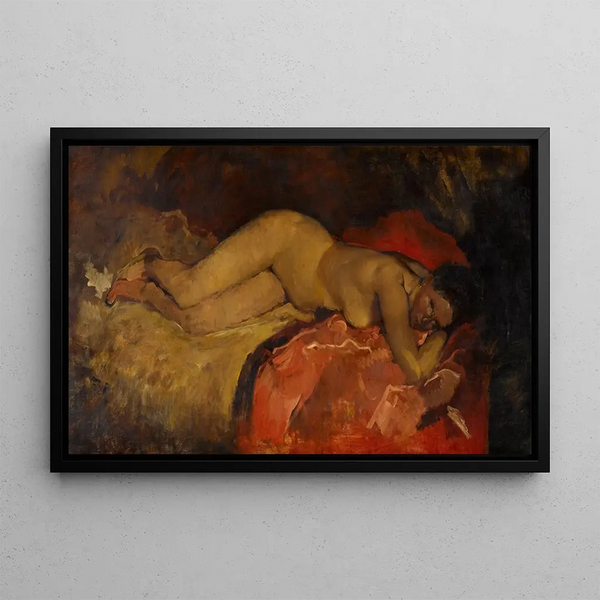 Nackt liegend - George Hendrik Breitner — gerahmtes Bild an der Wand