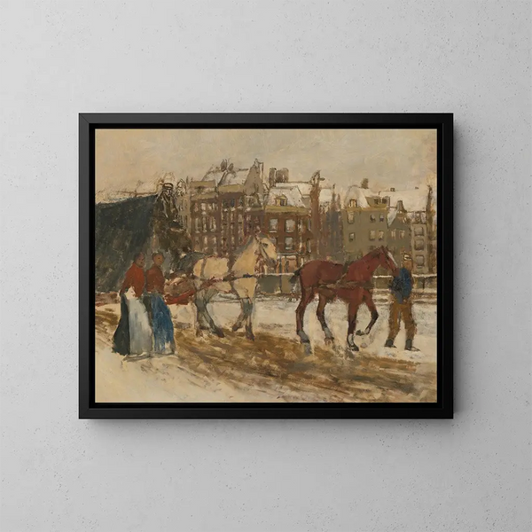Rokin - George Hendrik Breitner — gerahmtes Bild an der Wand
