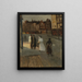 La Paleisstraat près de la Spuistraat Amsterdam la nuit - George Hendrik Breitner — framed artwork on a wall