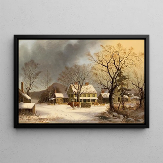 George Henry Durrie - Miles to Salem.webp