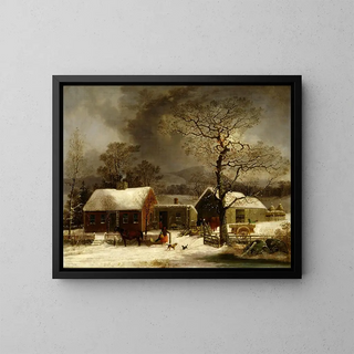 George Henry Durrie - Winter Scene in New Haven Connecticut.webp