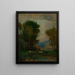 Kühe am Bachufer - George Inness — gerahmtes Bild an der Wand