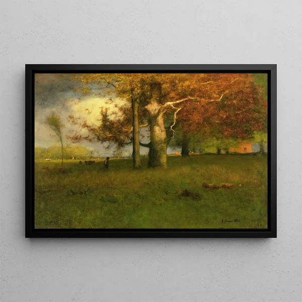 Inizio dell'autunno a Montclair - George Inness — quadro incorniciato alla parete