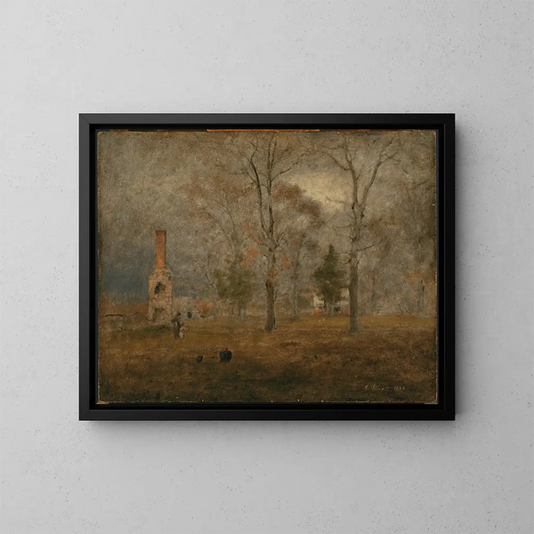 Tagesgrau in Goochland - George Inness — gerahmtes Bild an der Wand
