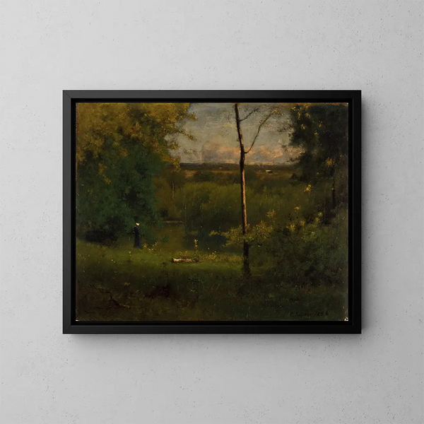 Vista sul fiume - George Inness — quadro incorniciato alla parete