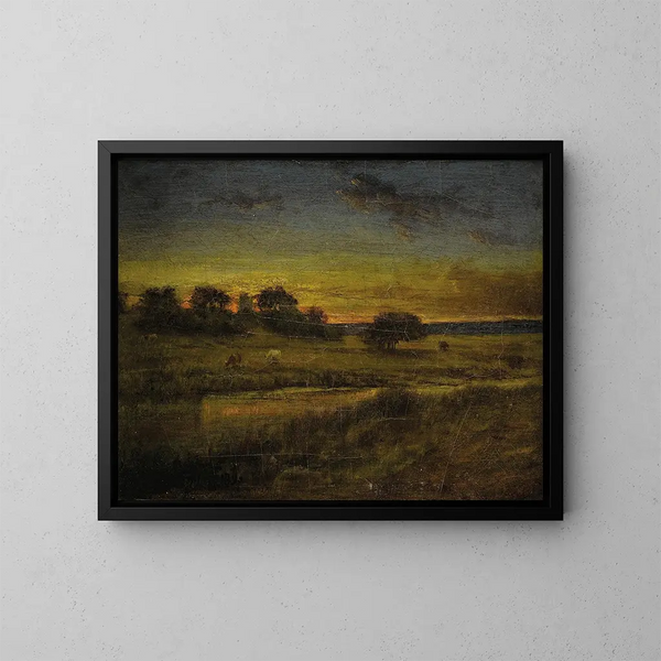 Pascolo all'alba - George Inness — quadro incorniciato alla parete
