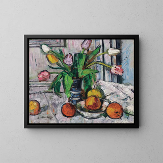 George Leslie Hunter - Tulips in a blue vase.webp