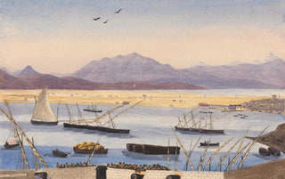 George Lothian Hall - Part of the Bay of Gibraltar the Spanish Lines.webp