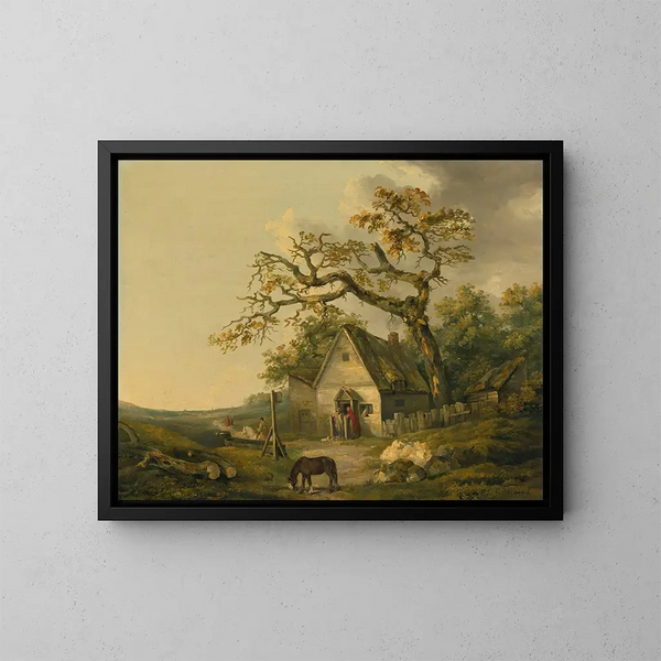 Una locanda di campagna - George Morland — quadro incorniciato alla parete