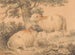 Un ariete e una pecora in un paesaggio - George Morland — vista dell’opera