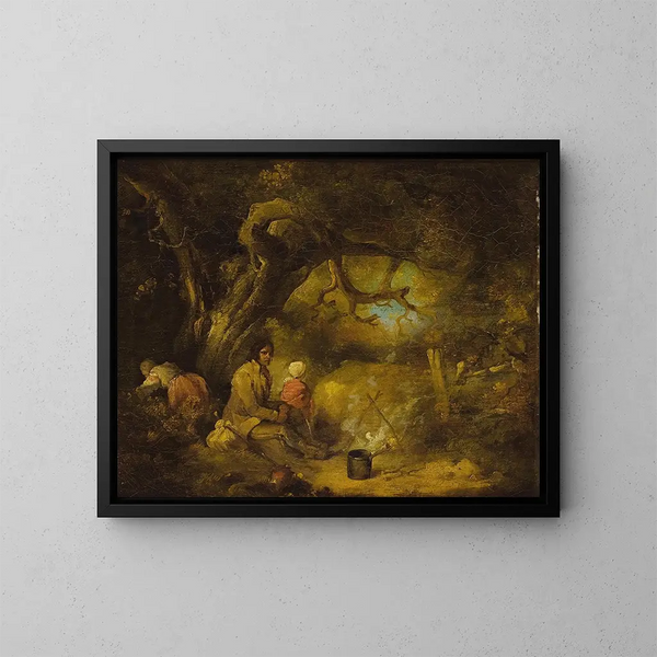 Campement de gitans - George Morland — gerahmtes Bild an der Wand