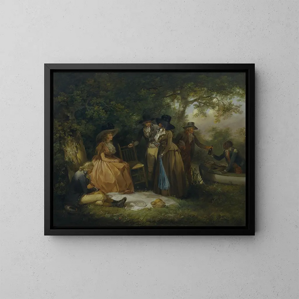 Das Mahl der Fischer - George Morland — gerahmtes Bild an der Wand