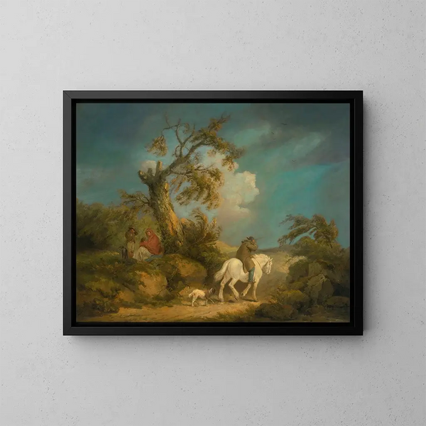 Die Sturm - George Morland — gerahmtes Bild an der Wand