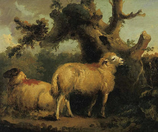 George Morland - Two Sheep In A Landscape.webp