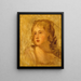 Head of a Woman - George Romney — framed artwork on a wall