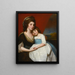 Portrait of Lady Georgiana Smyth circa 1757-1799 and her son - George Romney — framed artwork on a wall