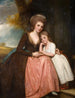 Portrait painting of Mrs. Bracebridge and her daughter Mary - George Romney — artwork view