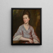Portrait of Miss Joan Knatchbull - George Romney — framed artwork on a wall