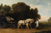 Phaéton con una coppia di pony crema e un ragazzo di scuderia - George Stubbs — vista dell’opera