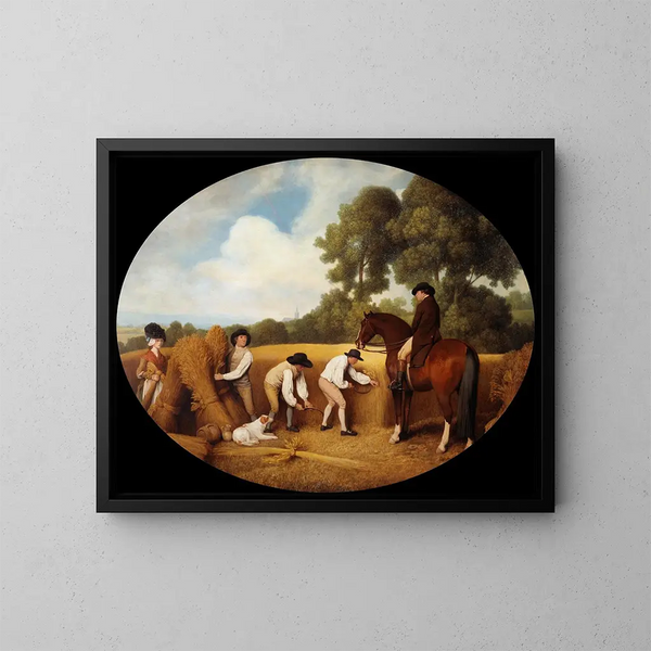 Moissonneurs - George Stubbs — gerahmtes Bild an der Wand