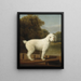 Caniche bianco in un punto - George Stubbs — quadro incorniciato alla parete