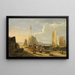 a Port Scene on the Isle of Wight Looking towards the Needles - George Vincent — framed artwork on a wall