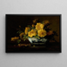 W Natur stillleben von gelben Rosen in einem orientalischen Vase - George W Seavey — gerahmtes Bild an der Wand