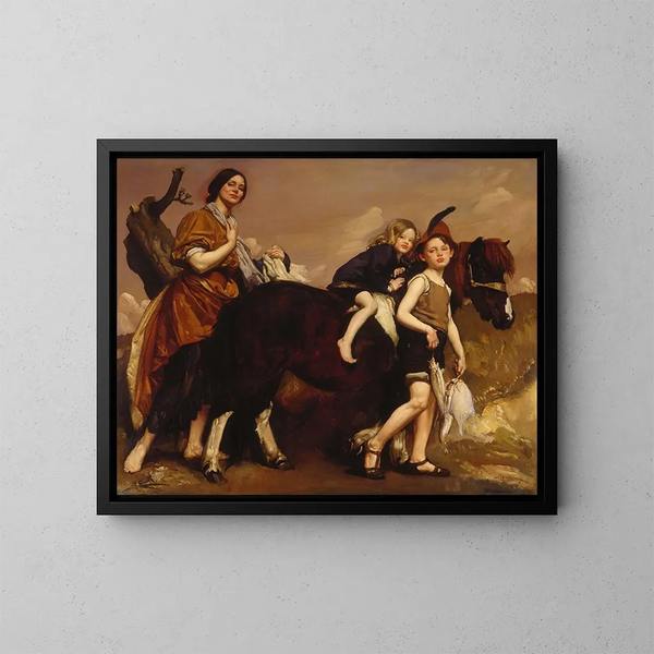 Ferien im Essex - George Washington Lambert — gerahmtes Bild an der Wand