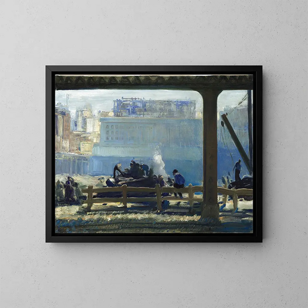 Morgenblau - George Wesley Bellows — gerahmtes Bild an der Wand