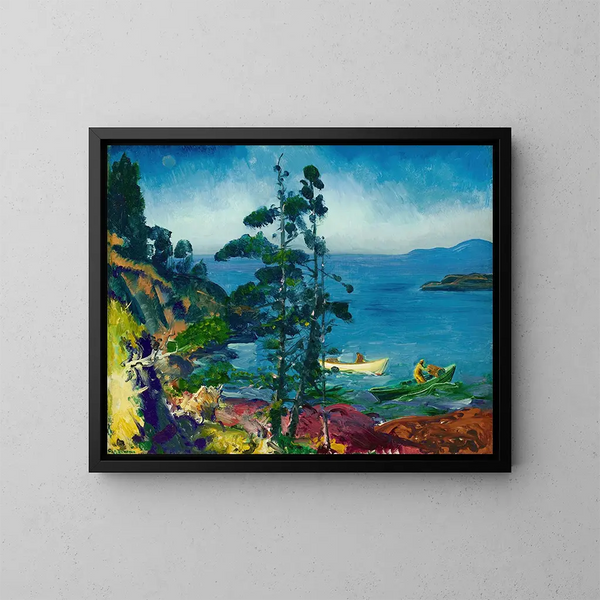 Blau des Abends, das sich morgens um die Hummerkisten kümmert - George Wesley Bellows — gerahmtes Bild an der Wand