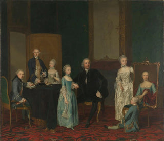 George van der Mijn - Portrait of Pieter Cornelis Hasselaer Adviser to the Dutch East India Company and Burgomaster of Amsterdam with his Family.webp