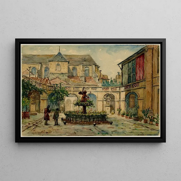 GeorgesHenri Manesse - Cour intrieure de lHtel Hesselin 24 quai de Bthune.webp