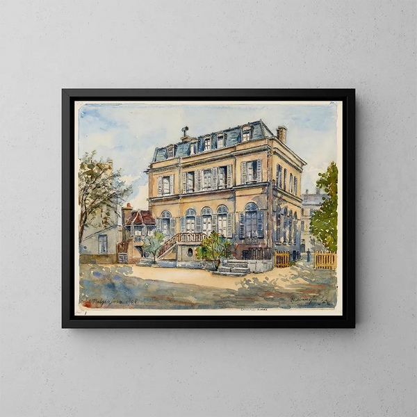 des Hôtel de la princesse Belgiojoso, 28 rue du Montparnasse - Georges-Henri Manesse — gerahmtes Bild an der Wand
