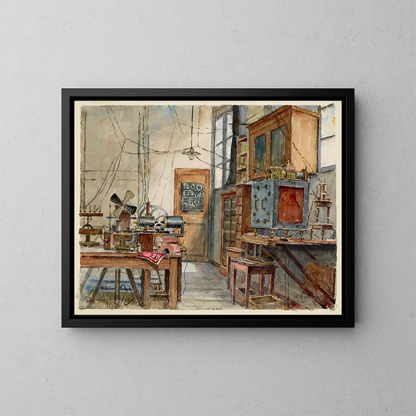 Laboratoire de physique de Branly Winkel der Straße d'Assas und Straße de Vaugirard - Georges-Henri Manesse — gerahmtes Bild an der Wand