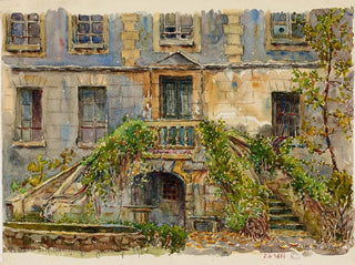 GeorgesHenri Manesse - Le chteau de Victor Hugo  Gentilly ct du jardin.webp
