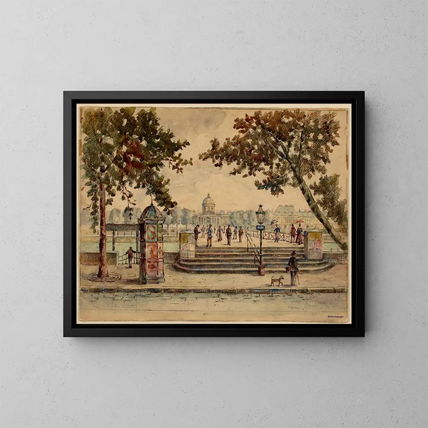 Passerelle des Arts - Georges-Henri Manesse — gerahmtes Bild an der Wand