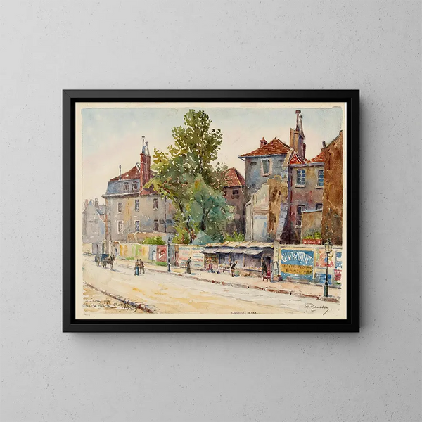 Gefängnis des Cherche-Midi, rue du Cherche-Midi an der Ecke des boulevard Raspail - Georges-Henri Manesse — gerahmtes Bild an der Wand