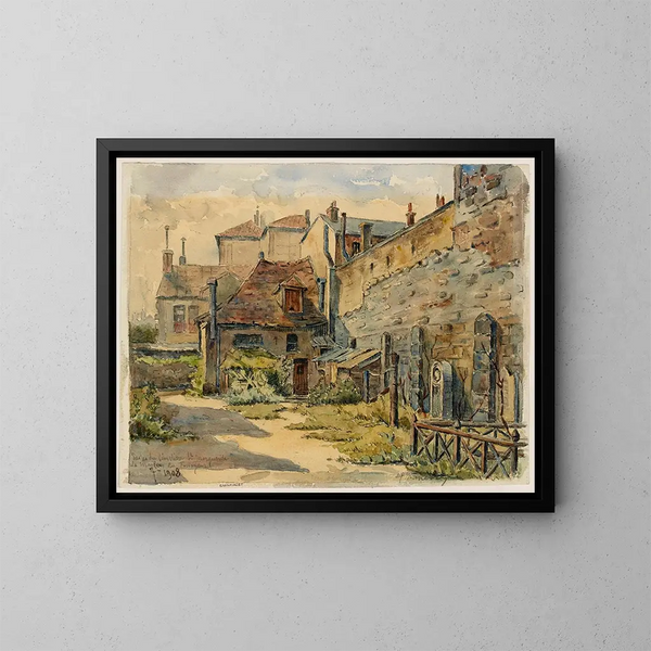 Restes du cimetière Sainte-Marguerite, rue Saint-Bernard - Georges-Henri Manesse — gerahmtes Bild an der Wand