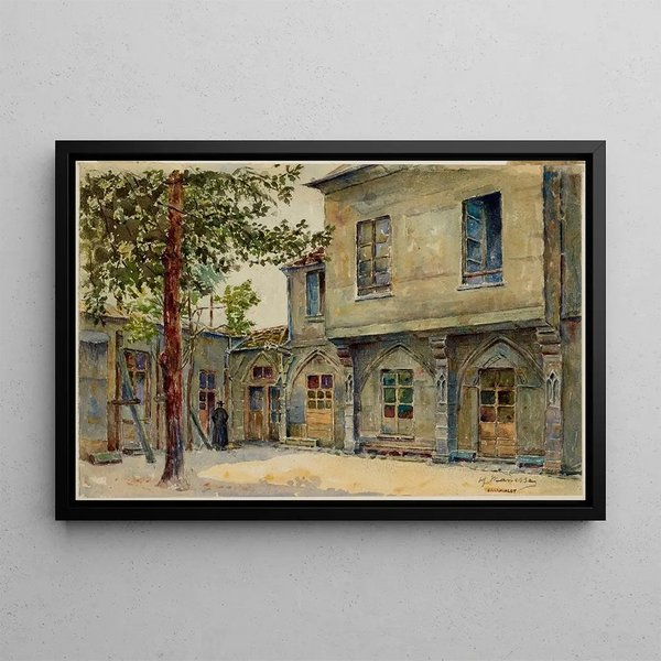 GeorgesHenri Manesse - Vue de la cour des btiments clostraux.webp