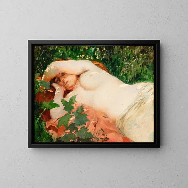 Eine liegende Frau - Georges Antoine Rochegrosse — gerahmtes Bild an der Wand