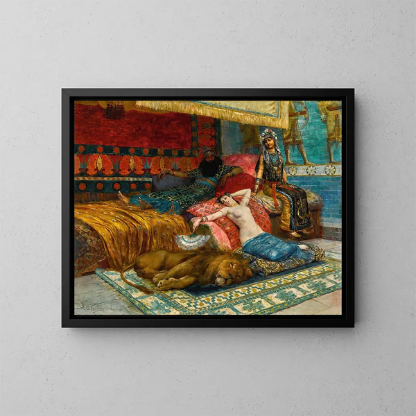 Momente der Untätigkeit - Georges Antoine Rochegrosse — gerahmtes Bild an der Wand