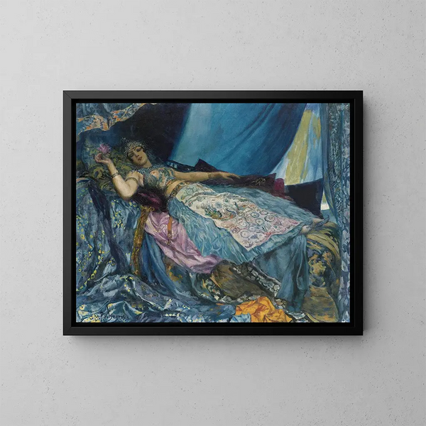 La Princesse bleue - Georges Antoine Rochegrosse — gerahmtes Bild an der Wand
